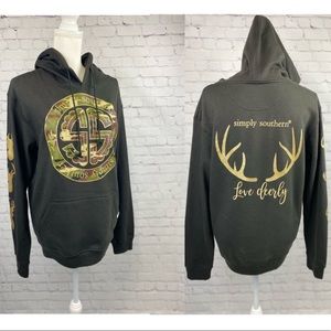 Simply Southern Love Deerly Hoodie Brown Camo